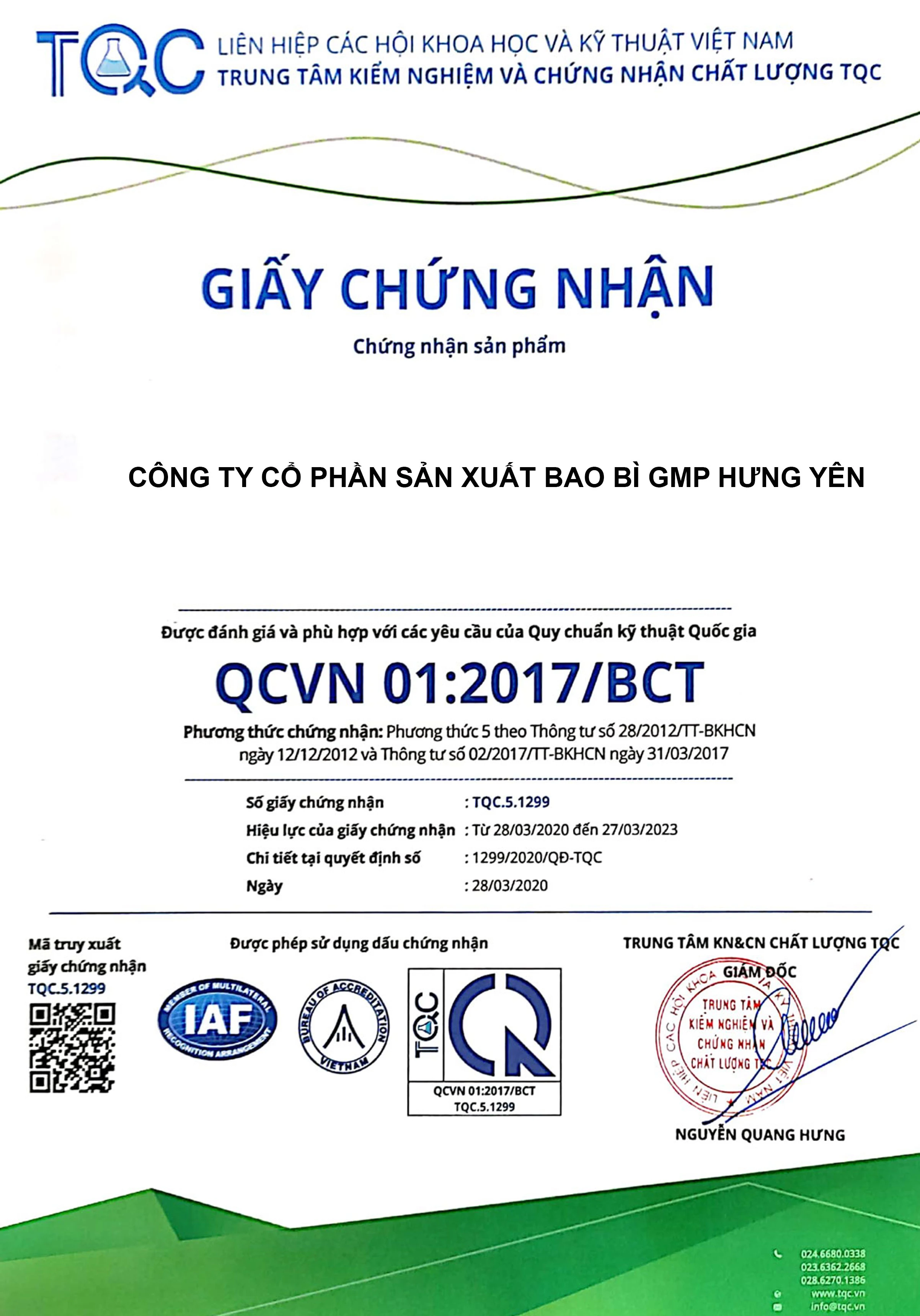Chứng nhận